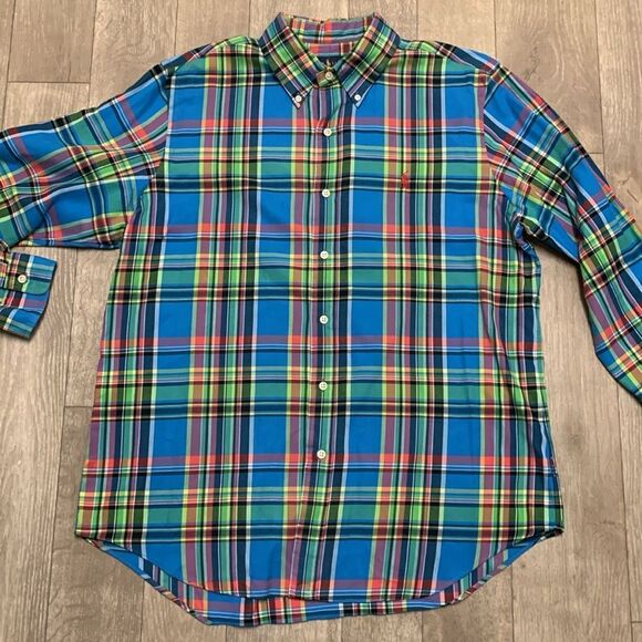 Mens NWOT Polo Ralph Lauren Plaid Color Block Button Down Casual Shirt‎ - Picture 7 of 7